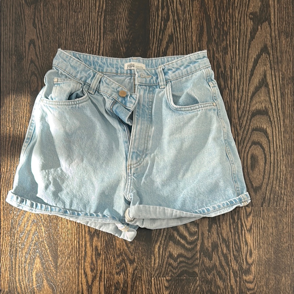 Zara Light Blue Denim Women's Shorts